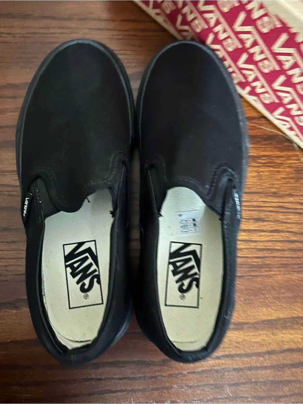 Vans Black Classic Slip-On Canvas Loafers
